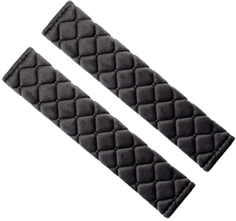 2 Stück Gurtpolster Kinder, Multifunktional Gurtpolster Auto, Komfort Sicherheitsgurt Polster, Gurtschoner Auto, Weiche Microfaser-Polster für Erwachsene & Kinder (Schwarz)