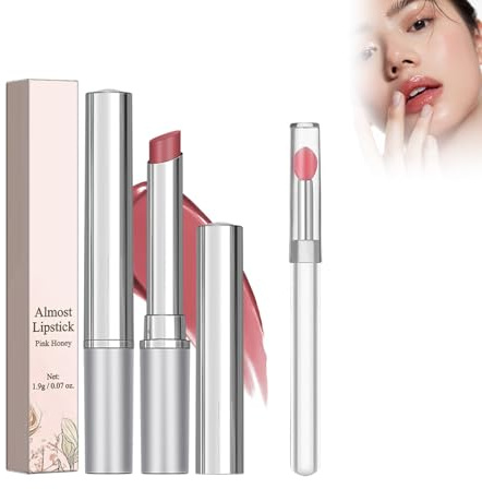 Rostblant Rossetto rosa miele, con pennello per labbra, balsamo labbra idratante, balsamo idratante per secche, a lunga durata