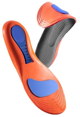 KEQAR 1 Paia Solette Ortopediche, Plantare Comfysole per Alluce Valgo, Fascite Plantare, Uomo Donna, Supporto Arco Plantare, Sollievo Dolore Piede (41-42)