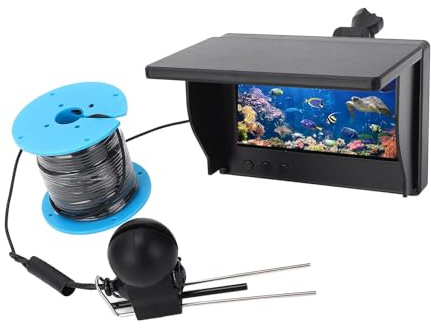 Ejoyous Fiskfinder, Undervattens Kamera Fiske Vida Vinklar 1080p 4,3-tums Skärm 30 M Kabel för Glass, Flod och Båt