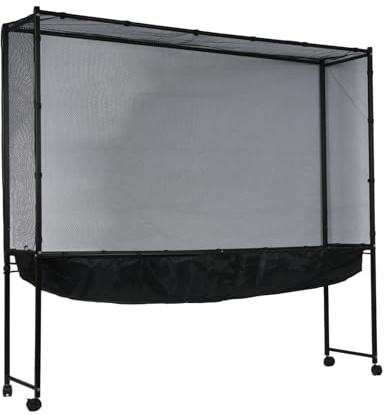 lukar Table Tennis Ball Catch Net,Wide Table Tennis Catch Collect Recycle Net with Wheels,Table Tennis Ball Collector for Multi-Ball Training