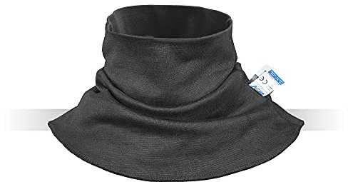 BSV svetsning nackskydd – skär, rep- och värmebeständigt halsskydd/damask, 100% tillverkad med DuPont™ Kevlar® – skydd för män och kvinnor (stor, svart)