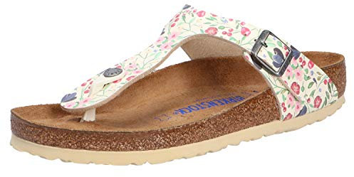 BIRKENSTOCK Damen Zehentrenner, beige(meadowflowersbeige (00862)), Gr. 43