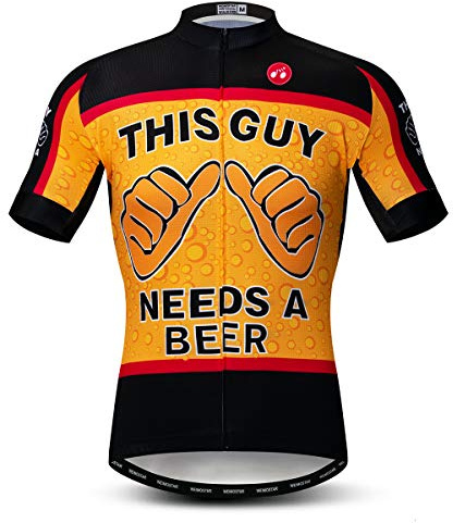 Weimostar cykeltrikå, andas, tigertryck, cykeltröja, sommar, ridkläder, snabbtorkande, storlek S-3XL, män, 37, For Chest 40,1–42,5 tum = etikett L