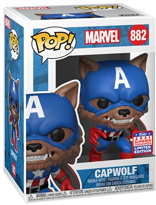 Funko POP! Marvel: Year Of the Shield - Captain America Capwolf - Marvel Comics - Amazon Exclusive - Collectable Vinyl Figure - Gift Idea - Official Merchandise - Toys for Kids & Adults