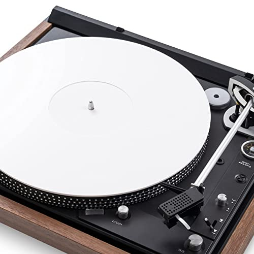 Break Tradition Acrylic Turntable Mat - Vinyl Record Accessories for LP Record Player - Premium Turntable Slipmat to Reduce Noise Due to Static and Improve Sound Quality (White)