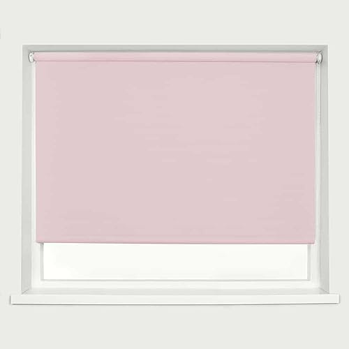 Lavender Blackout Roller Blind Metal Fittings Trimmable UV Protection Thermal Properties Premium Fabric Home Office Bedroom Kids Room Child Safe Easy Fit 60cm Width x 160cm Drop