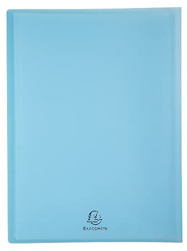 Exacompta - Réf. 5849E - 1 Protège-documents personnalisable Kreacover Pastel - 40 pochettes cristal lisse - 80 vues - pour A4 - dim 24x32cm - couverture en polypro semi-rigide - 5 couleurs aléatoires