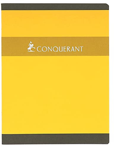 CONQUÉRANT Lot de 5 Cahiers de Devoirs 17x22cm Petits Carreaux 96 Pages Agrafées Coloris aléatoires