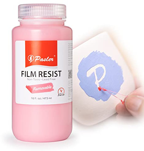 Pasler® Film Resist,Latex Resist, for Pottery Bisque or Greenware,removable water-based film,16 fl oz / 473 ml