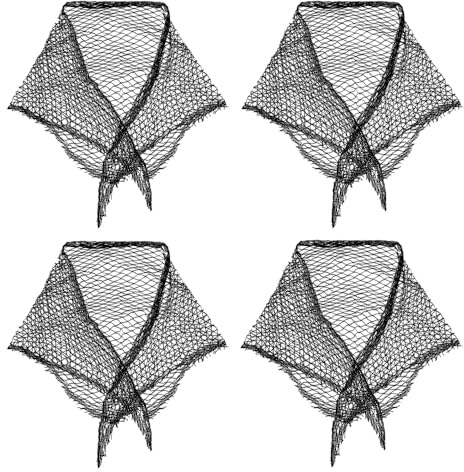 SHTGOI Redecilla para el pelo con forma de triángulo, 5 unidades, de algodón, Tredoni, triangular, invisible, elástica, de nailon, gorro de malla para mujer, fijación del cabello (negro 1#)