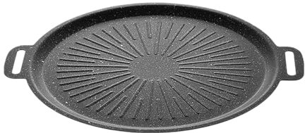 Teglia Per Pizza Teglia rotonda antiaderente Piastra per griglia coreana riscaldamento uniforme Piastra fornello multifunzionale Padella griglia Telaio Da Forno Rettangolare (C, 34cm)