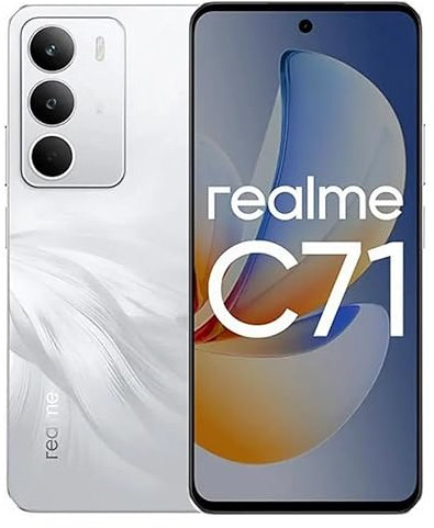realme C71 Smartphone 6+128Go, 4G, Double SIM, Appareil Photo de 50 MP, écran de 6,67 à 120Hz, Batterie de 6000mAh, Résistance Aux Chocs de Niveau Militaire, NFC, Cygne Blanc, sans Adaptateur