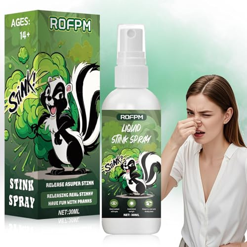ROFPM Spray puant extra puissant, liquide extrêmement puant, spray odeur terrible, spray anti-odeur liquide extra fort, article frappant, jouet amusant pour fête d'Halloween pour adultes, 30 ml