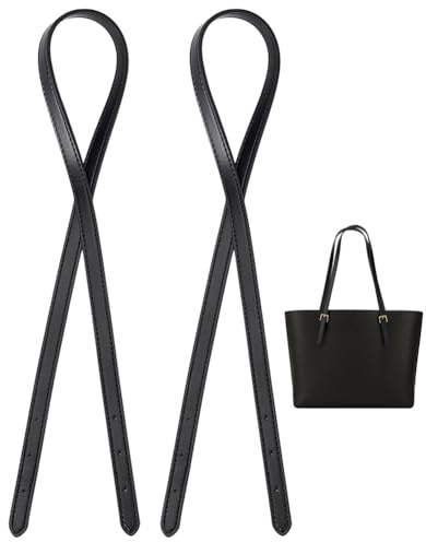 PH PandaHall 2pz Manici per Borse in Pelle di Mucca Nero 81cm