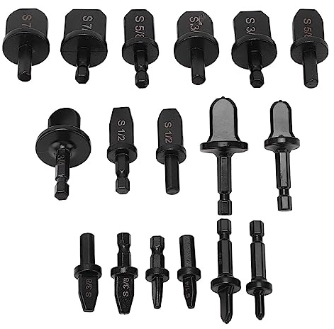 Expansor de Tubo de Aire Acondicionado, Juego de Herramientas para Estampar tuberías, Desgaste Negro de Acero al Carbono, expansores de Tubo con Mango Hexagonal y Mango Triangular