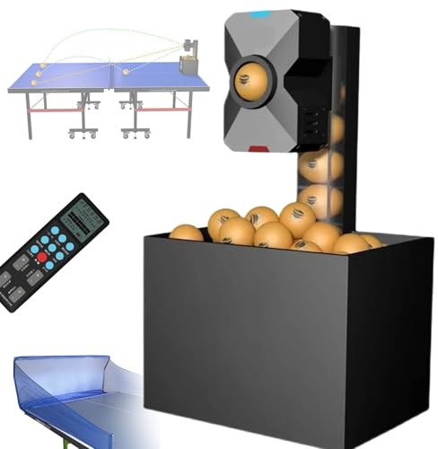 Robot da ping pong professionale con rete di raccolta, 35-90 palline al minuto, velocità fino a 40 m/s, per palestre e scuole
