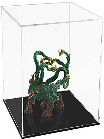 A+ DESIGN Clear Acrylic Display Case Assemble Collectibles Box Alternative Glass Case for Display Action Figures Home Storage & Organizing Toys (5.5x5.5x9.5 inch; 14x14x24 cm)