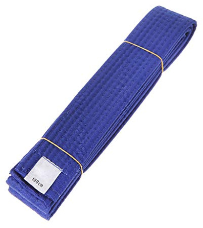 LLLucky Cinturón de Taekwondo Profesional Karate Judo Cinturón Deportivo de Rayas de Artes Marciales de Doble Envoltura 1.8 m / 2.8 m Cinta Azul