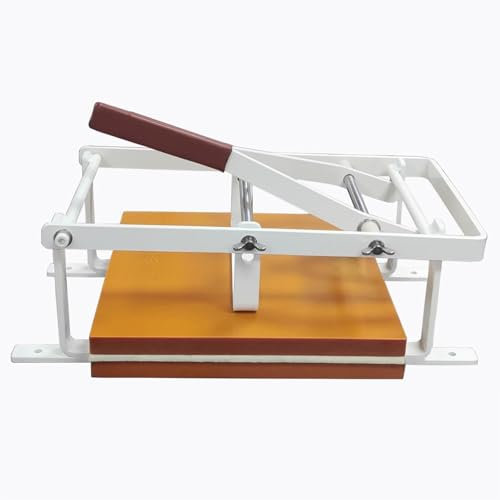 Máquina de impresión plana manual, prensa de impresión en bloque de lino, tamaño de placa de impresión 12 x 12 pulgadas, máquina de prensa de palanca manual, ajuste de altura, para tinta de bloque de