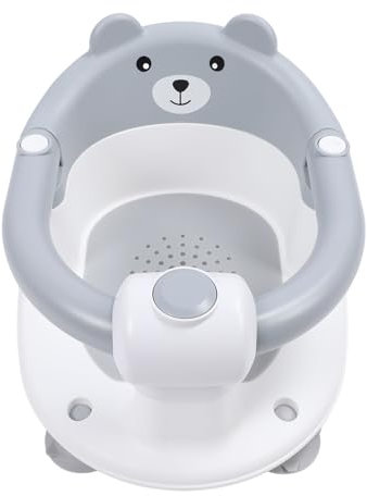 Baby-Badesitz, Kleinkind-Badestuhl, Rutschfester Kleinkind-Badesitz, Sit-up-Badesitz, Badestuhl für Neugeborene (GRAY)