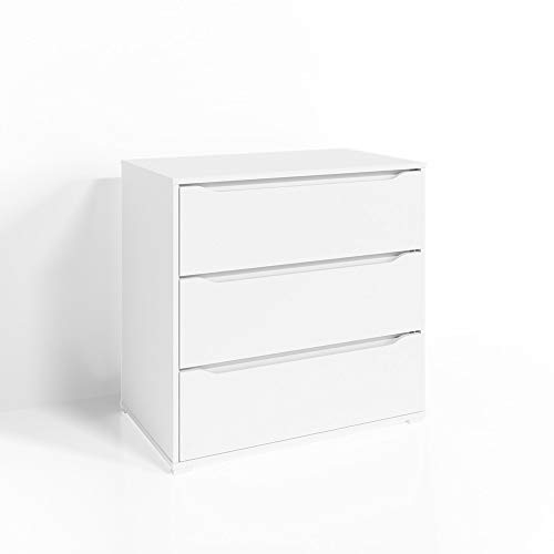 Vicco Kommode Ruben, Kommodenschrank, Weiß, 80 x 78 cm