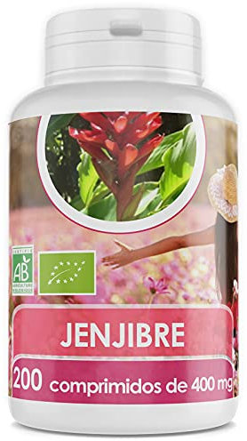 ✿ Jengibre Orgánico - 2000 mg por dosis diaria - Digestión - 200 comprimidos - Alta Concentración, Formato Ahorro, Premium y Vegetal