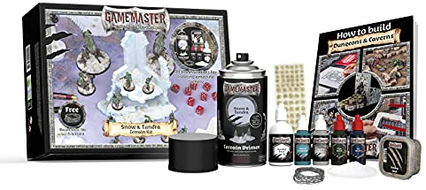 The Army Painter GameMaster Kit de nieve y terreno de Tundra, compatible con Xps Foam Warhammer Terrain Warhammer 40k Starter Sets de pintura de pintura de imprimación de color del ejército