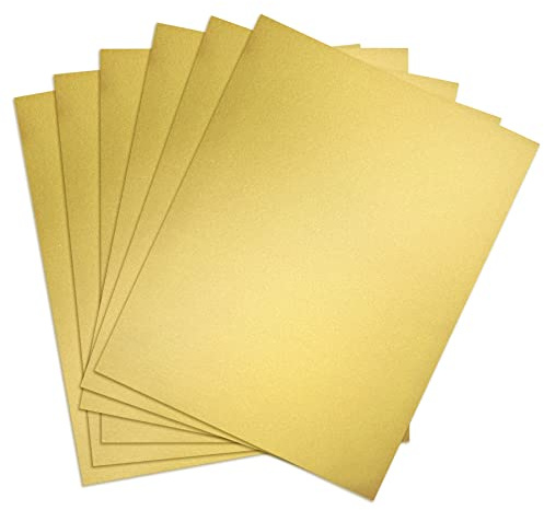 Koala Metallic Gold Sticker Paper for Inkjet and Laser Printer, 20 Sheets 8.5x11 Inch Golden Printable Sticker Paper for Birthdays Christmas Parties, Gift Decor
