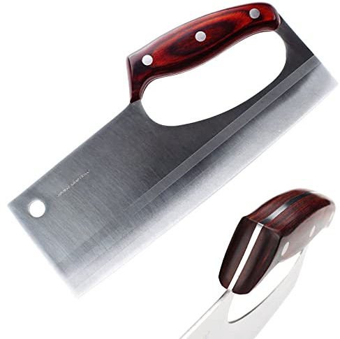 HIDAMOS Meat Cleaver Knife Japanese Chef Knife for Vegeable Meat Cutting, Effort Save Unique Knives