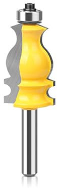 MACHSWON Architectural Molding Router Bit 8mm Shank 25.4mm Cut Diameter 41.5mm Cut Length Tongue and Groove Router Bits Ball Bearing Fish Shaped Slotting Woodworking Milling Router Cutter Tool