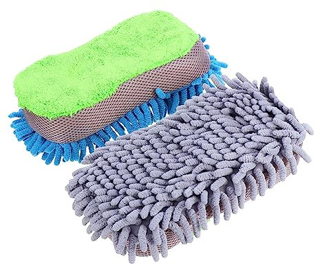 NULYLU Ergonomische Auto-reinigungsblöcke 2 Stück Kratzer Autowaschschwamm Gadget Zufällige Farbe