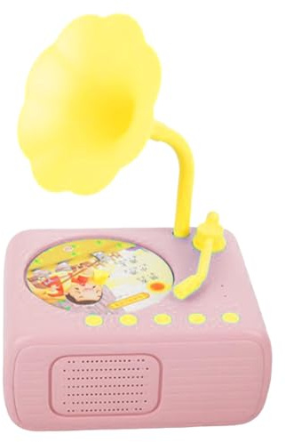 Bkljkf Reproductor de audio para niños, reproductor de audio para niños, reproductor de gramófono con reproductor de audio de 96 cartas, juguete interactivo para niños, juguete de aprendizaje