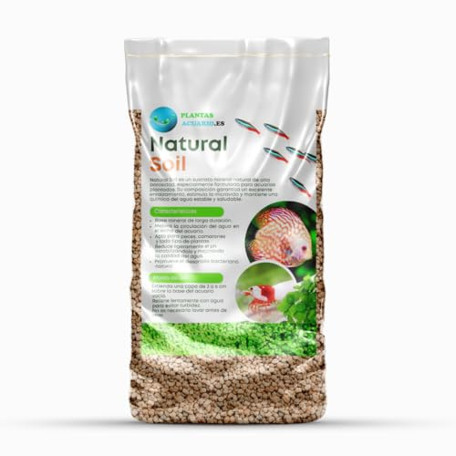 Natural Soil Sustrato Mineral Arcilloso Grano Grueso 4-8mm para Acuarios, Terrarios, Paludarios, Ideal para Plantas Acuáticas y Terrestres 8 litros