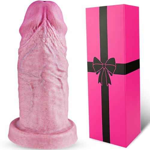 Dildo gigante in silicone extra spesso con ventosa da 8,7 cm di diametro, dildo realistico per punto G da 26,5 cm, sex toy anale XXL per uomini e donne esperti.