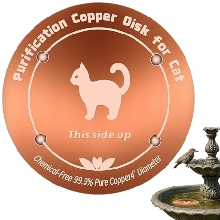 Disco de Cobre para alimentador de Agua de Pollo, Bandeja de Cobre Natural Reforzada de 10 cm, de Agua para pájaros, para el hogar, jardín, Patio, pajarera, Alimentos, paisajismo, pinzón