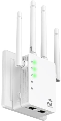 Dual Band WiFi Extender (5.0G&2.4G) - 12880 Sq.Ft Coverage, 105 Devices Supported, 1-Tap Setup, Ethernet Port & Faster Speed Booster
