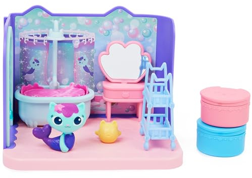 Gabby's Dollhouse Primp and Pamper Bathroom with Mercat Figure, 3