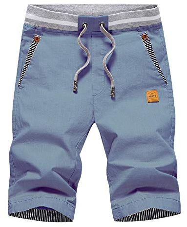 JustSun Short Homme Coton Chino Respirant Short Court Homme