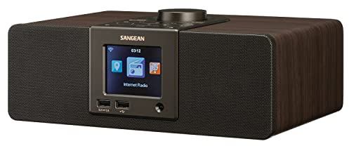 Sangean WFR-32 Internet Radio/AUX/Bluetooth/Smart Local Radio Preference Management/USB Playback and Phone Charging Digital Wooden Cabinet Radio