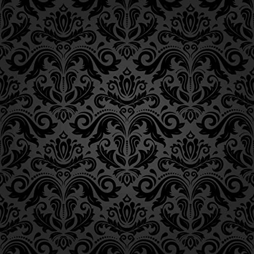 Loussiesd The Yard Sedie in tessuto damascato stile barocco, stile antico ornamentale da tappezzeria, motivo europeo, tessuto decorativo floreale, progetti fai da te, 1 iardo, lunghezza 92 x larghezz