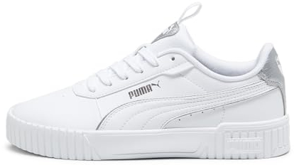 PUMA Damen Carina 2.0 Pop Up Metallics Sneakers 40, White Matte Silver Gray Metallic
