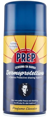 Prep, Schiuma da Barba Dermoprotettiva, Rasatura Facile e Perfetta, Per Tutti i Tipi di Pelle, Profumo Classico, 300ml