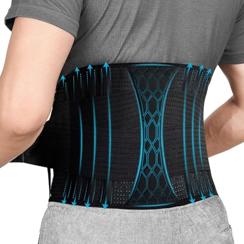 Duerté - Rückenstützgürtel für den unteren Rücken - Rückengurt bei unteren Rückenschmerzen - Rückenkorrektor Damen - Lendenwirbelstütze mit Stäbchen - Rückenstützgürtel für Männer und Frauen