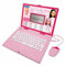 LEXIBOOK, Barbie, Ordenador Educativo y bilingüe en inglés/español, Juguete para niños con 124 Actividades para Aprender, Jugar y Escuchar música, Rosa, JC598BBi2