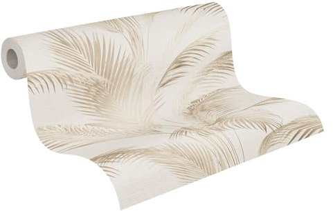 Livingwalls Michalsky 399801 Papier peint intissé Motif palmiers de la jungle Crème/beige/marron