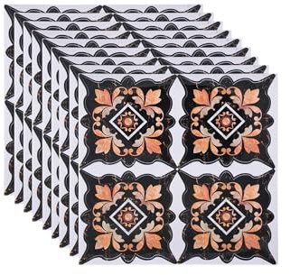 FBBULES 36 Pezzi Pavimento in Vinile Autoadesivo Adesivi per Piastrelle Cucina in PVC Rivestimento Mattonelle per Soggiorno Bagno Interni Decorazione