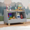 Bellabino Belly Kinderregal, Spielzeugregal Grau/Natur, Montessori Regal mit 2 Fächern für Spielzeug, Maße (HxTxB): 52 x 38 x 72 cm