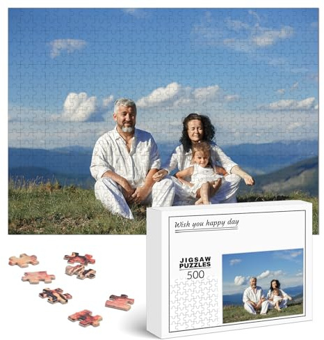 Puzzles Personnalisés avec Vos Images Préférées. 10 MODÈLES Disponibles (de 35 à 3000 Pièces). Cadeau Photo Personnalisable avec Votre Propre Photo Image Texte Nom