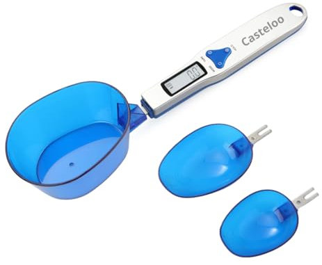 Casteloo Balance de cuisine numérique avec 3 cuillères à mesurer pesant et ingrédient liquide sec